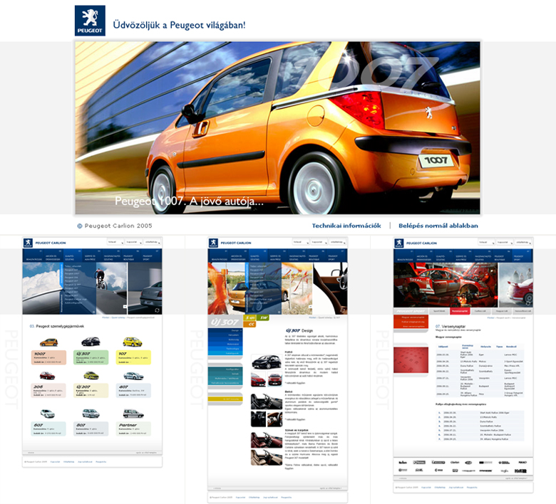 Peugeot Carlion Web Design